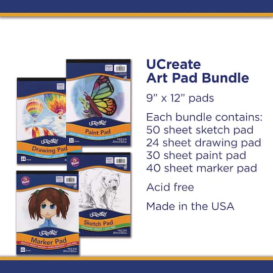 UCreate® 9" x 12" Art Pad Bundle Set